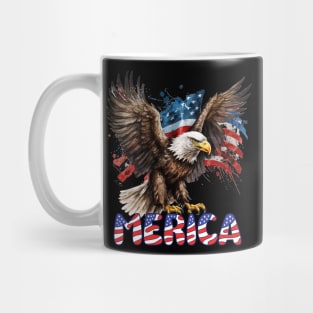 4th Of July Merica Patriotic USA Flag Bald Eagle Mug